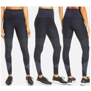 Spanx Look At Me Know Seamless Moto Leggings Indigo Sky Size Large